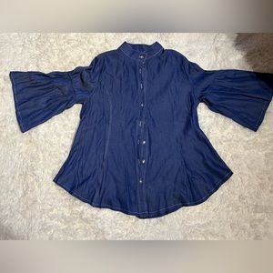 Blue Jean Pant Suit w/pants & jacket XL (NWOT)